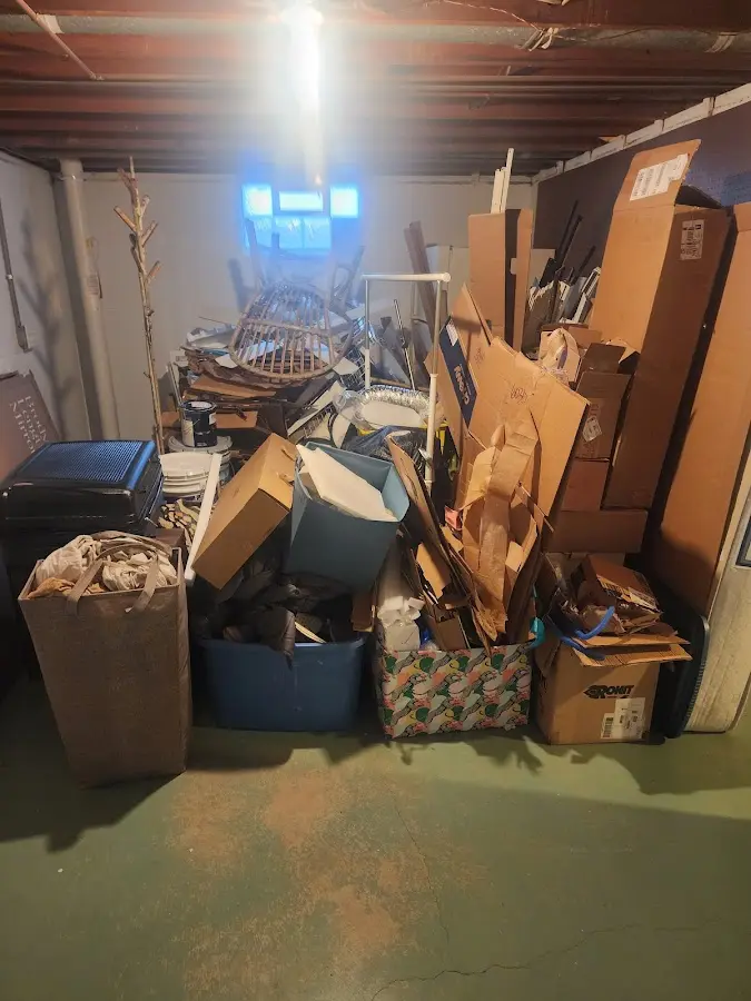 Roll-off dumpster container at job site for Construction Dumpster Rental in Cut Off